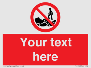 Custom No climbing on rocks